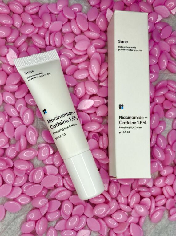 Sane Niacinamide + Caffeine 1.5% Energizing Eye Cream Крем під очі від темних кіл і набряків