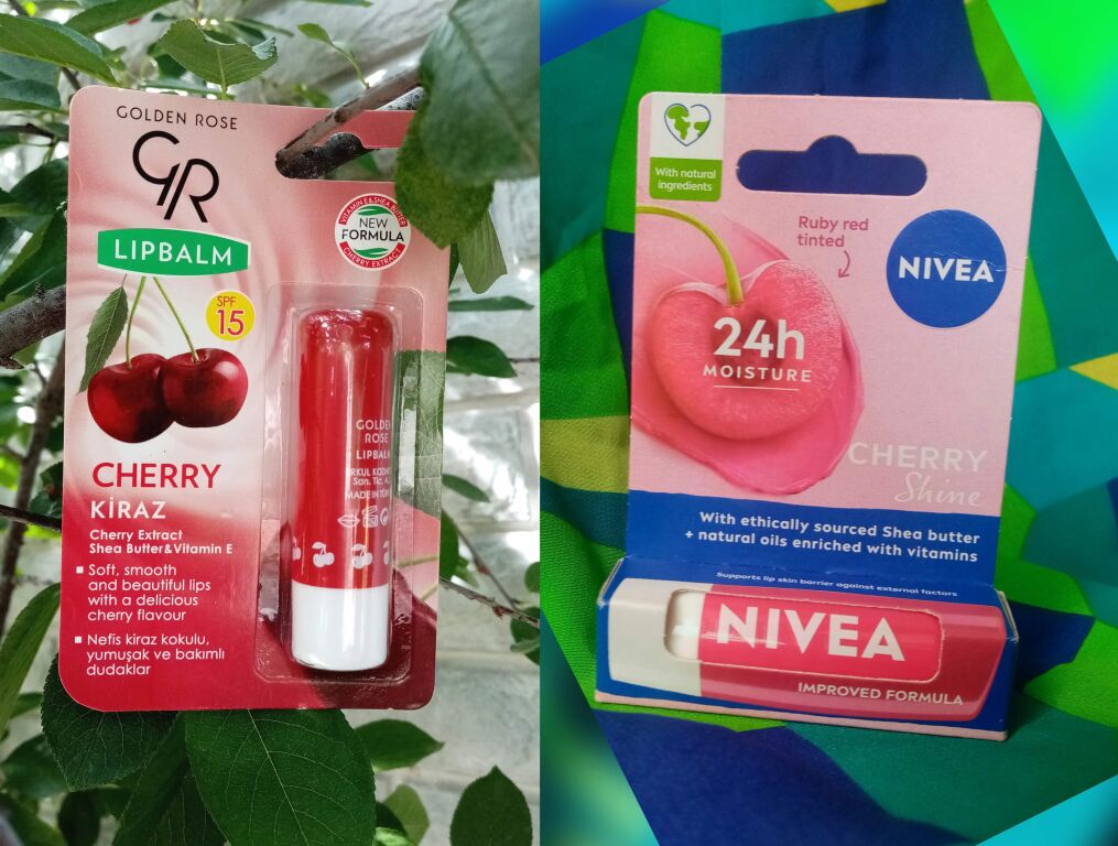 Відтінковий бальзам для губ: Golden rose проти Nivea