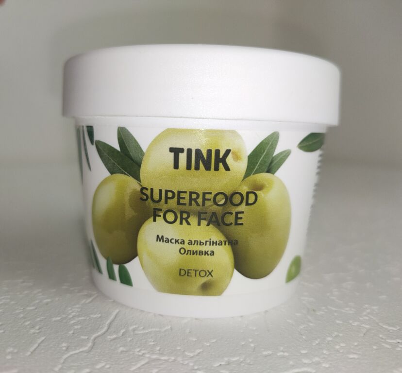 Альгінатна маска з детокс-ефектом "Олива, спіруліна та ламінарія" Tink SuperFood For Face Alginate