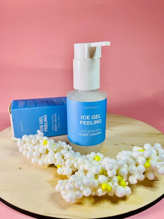 MODAY Ice Gel Peeling|Відлущуюча пілінг-скатка для обличчя на основі AHA кислот та ментолу