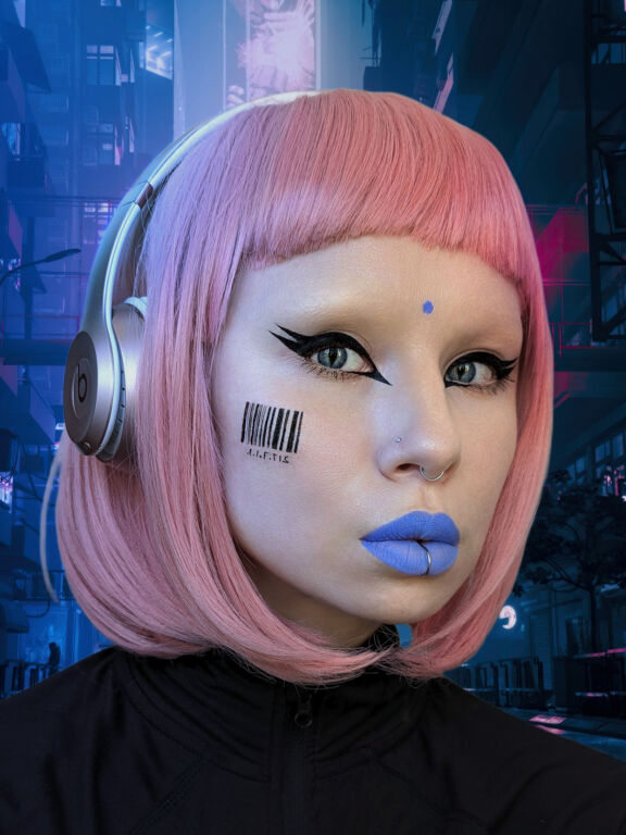 Cyberpunk makeup