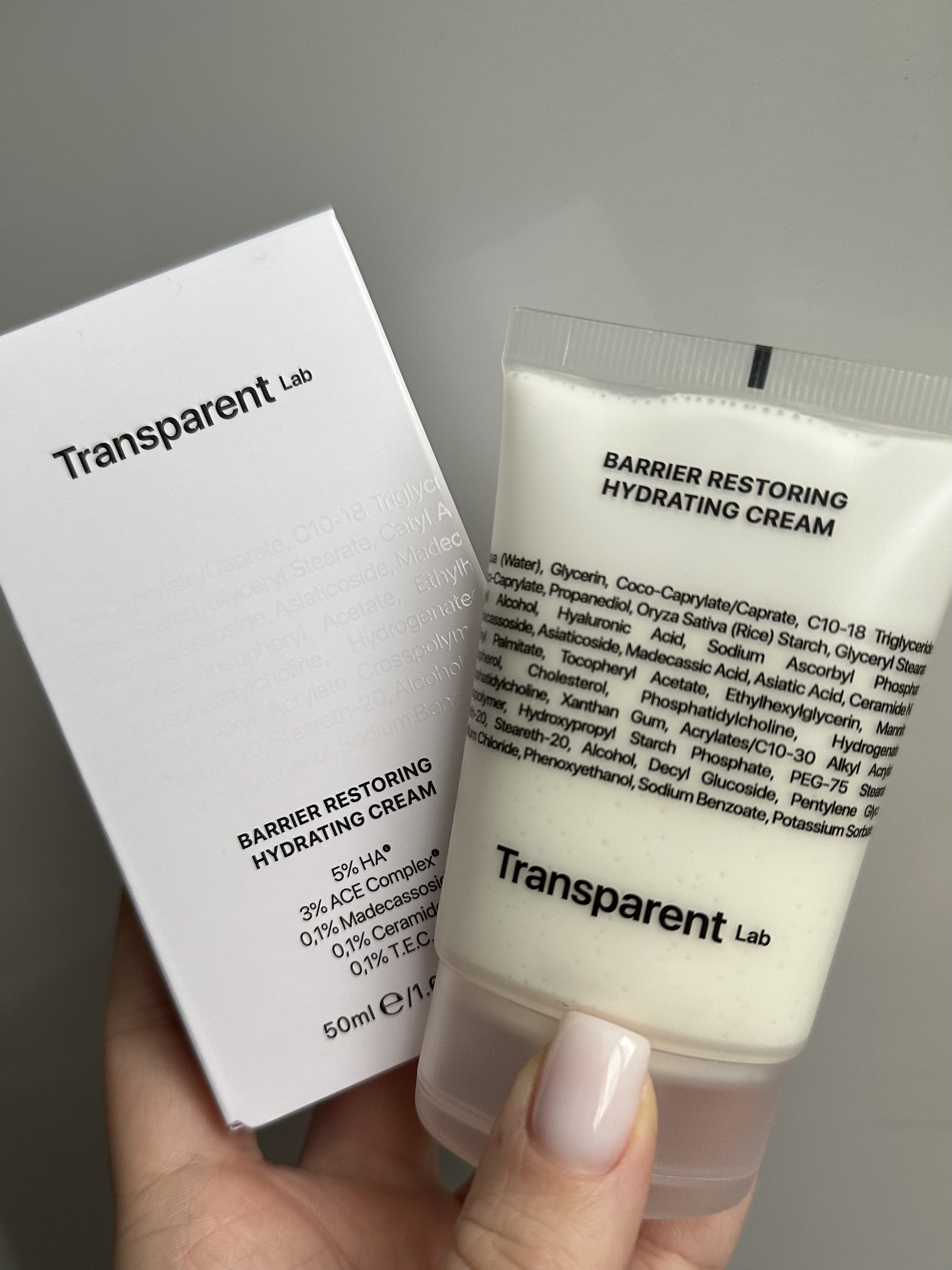 Зволожувальний крем для обличчя Transparent Lab