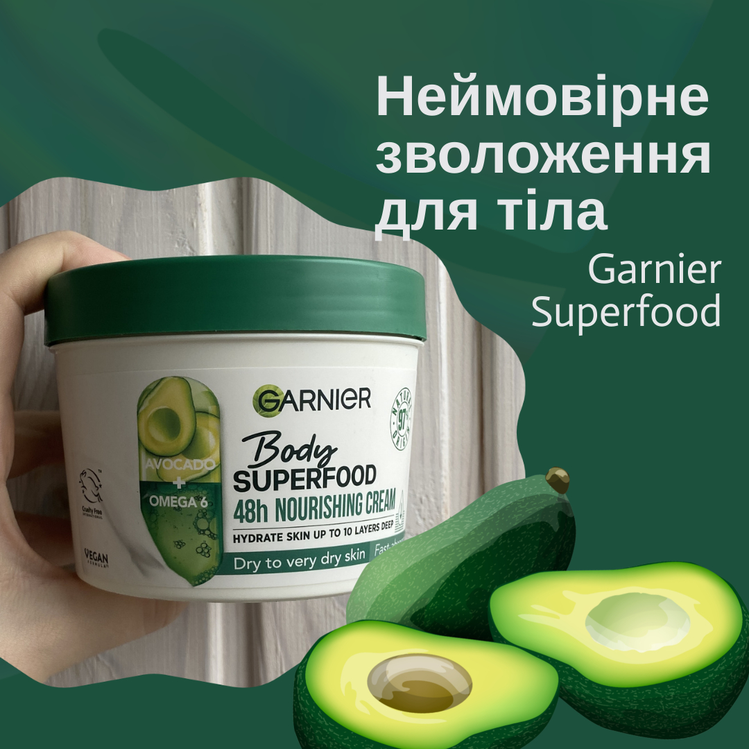 Неймовірне зволоження для тіла від Garnier Superfood