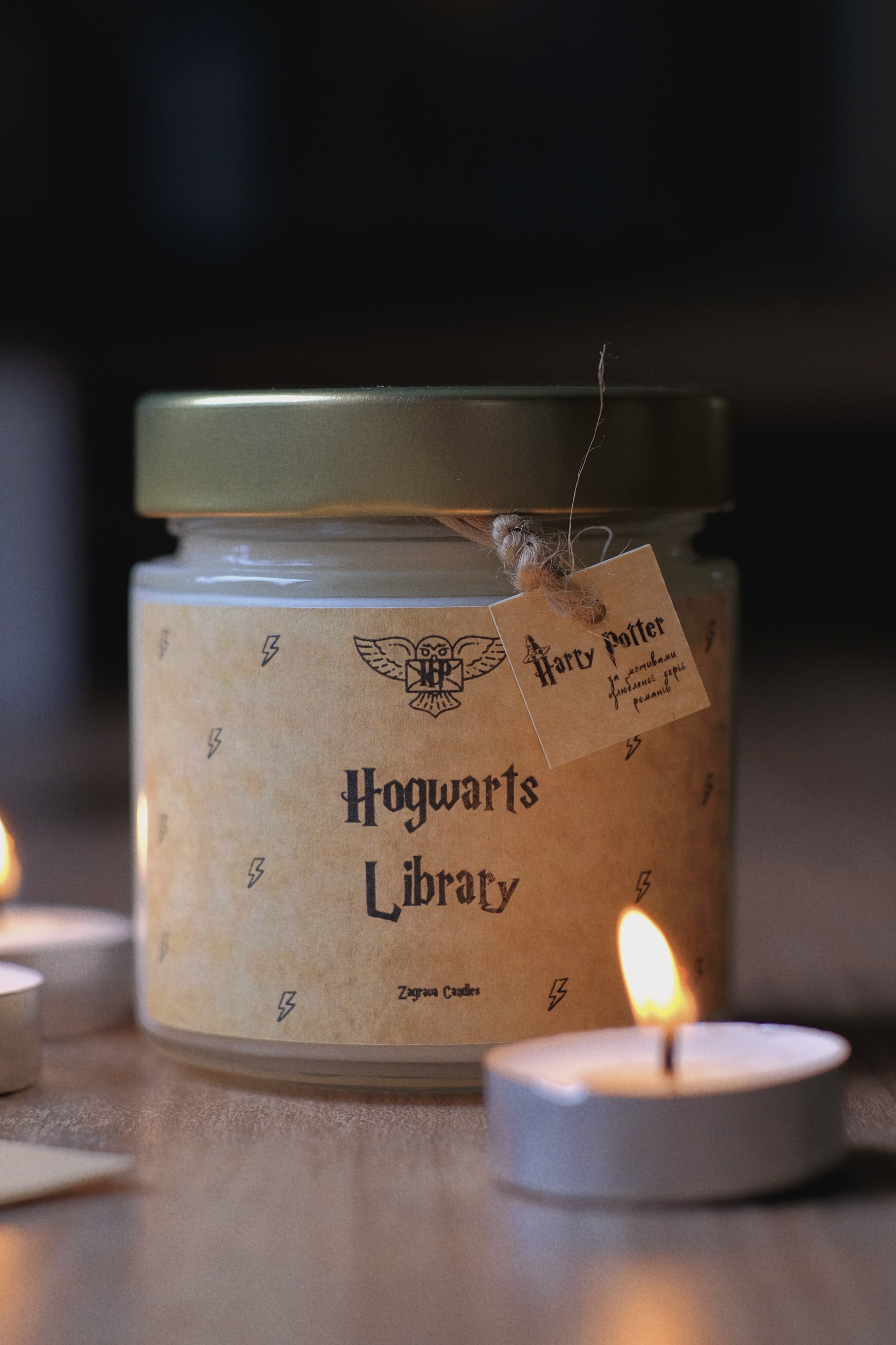 Свічка ручної роботи за мотивами Гаррі Поттера - Hogwarts Library 🕯️