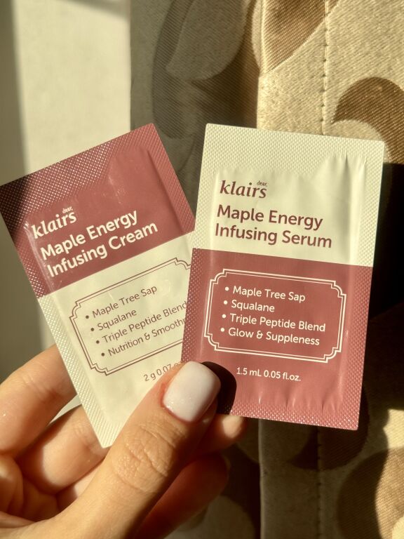 Dear Klairs Maple Energy Infusing Serum and Cream