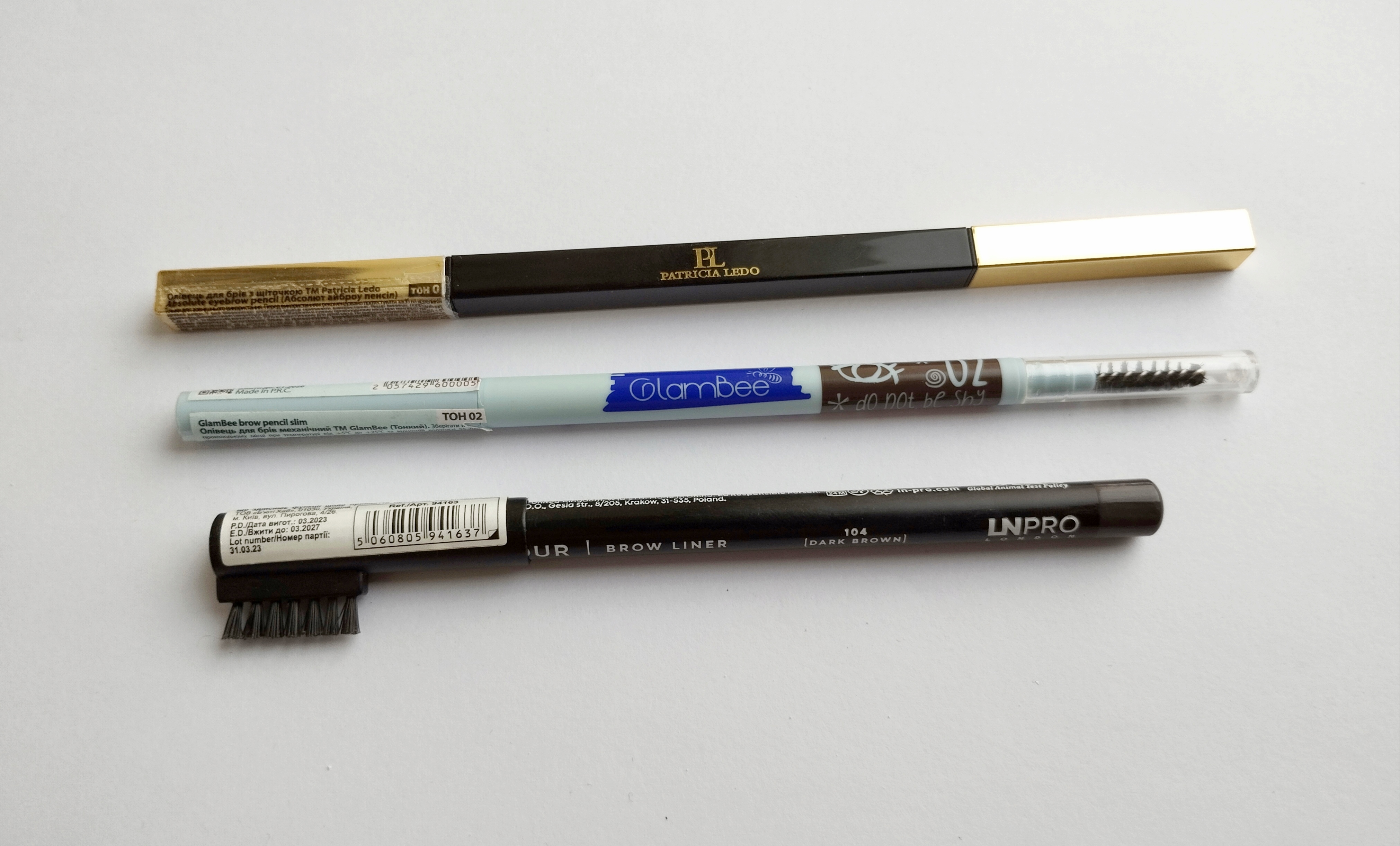 Порівняння олівчиків в ідеальних темно-коричневих відтінках і мої фаворити.