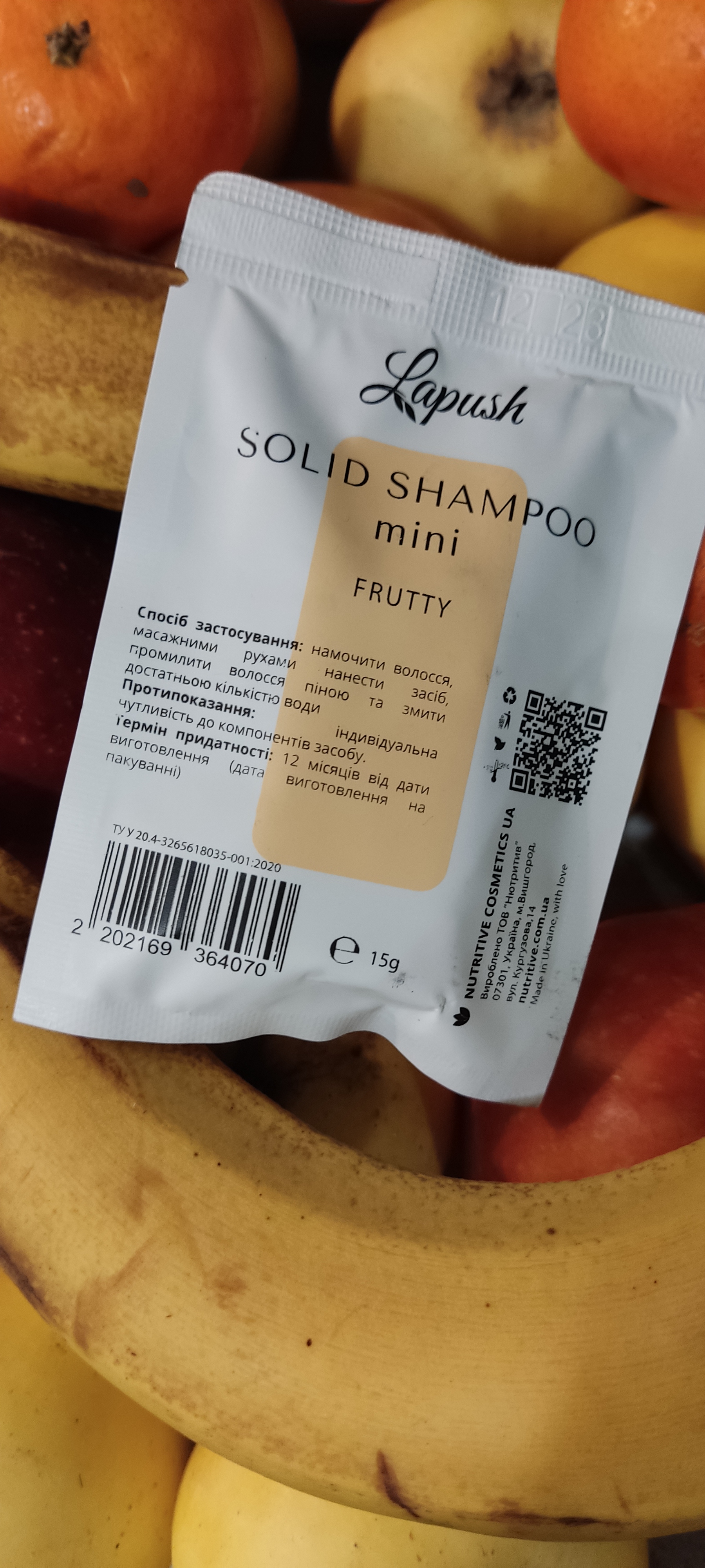Шампунь твердий "Frutti" Lapush Solid Shampoo