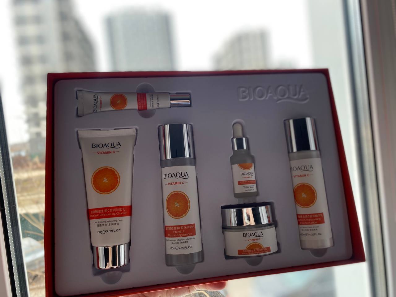 Подарунковий набір для обличчя, зволожуючий, Bioaqua Vitamin C Set, з вітаміном С