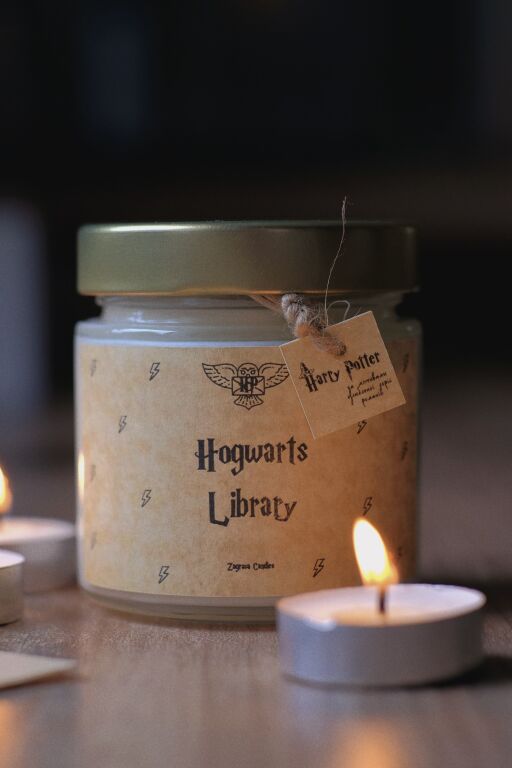 Свічка ручної роботи за мотивами Гаррі Поттера - Hogwarts Library 🕯️