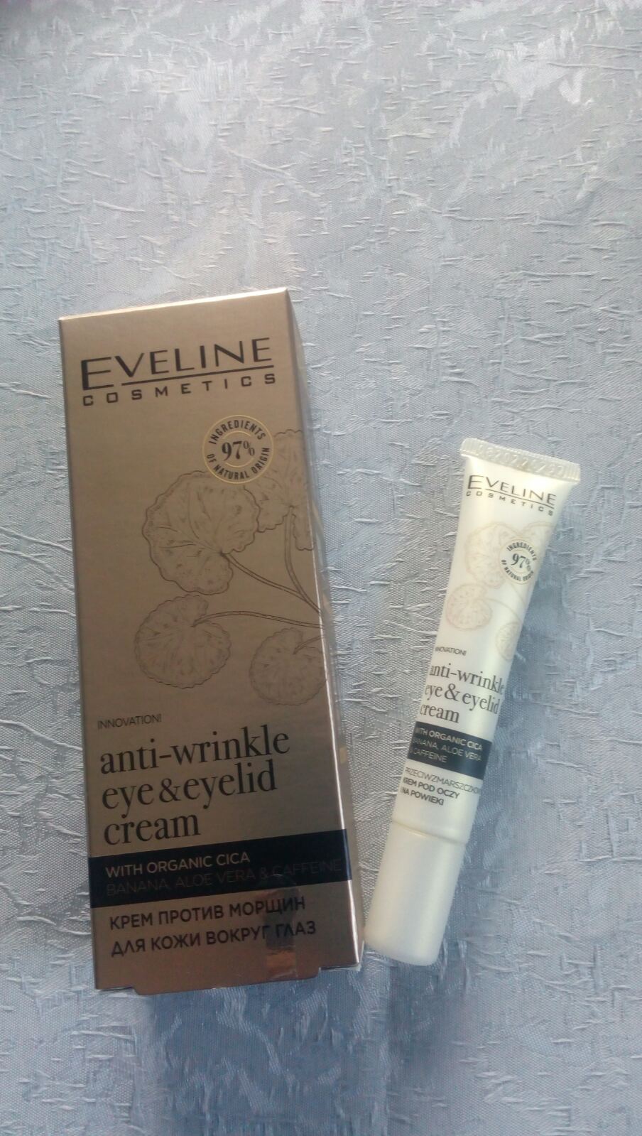 Крем для шкіри навколо очей Eveline Organic Gold Anti _Wrinkle