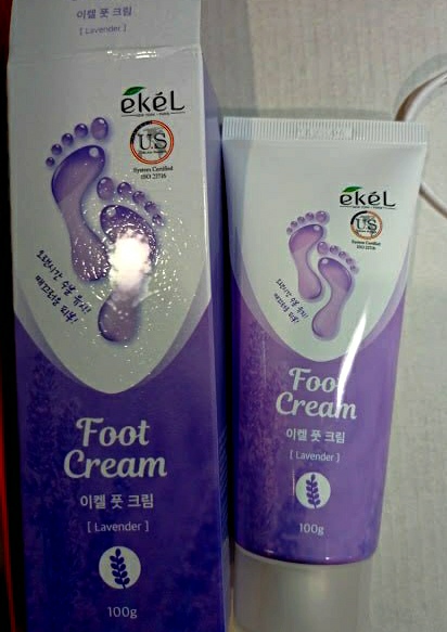 Заспокійливий крем для ніг з лавандовою Ekel Foot Cream, Крем для тіла Eveline Cosmetics какао