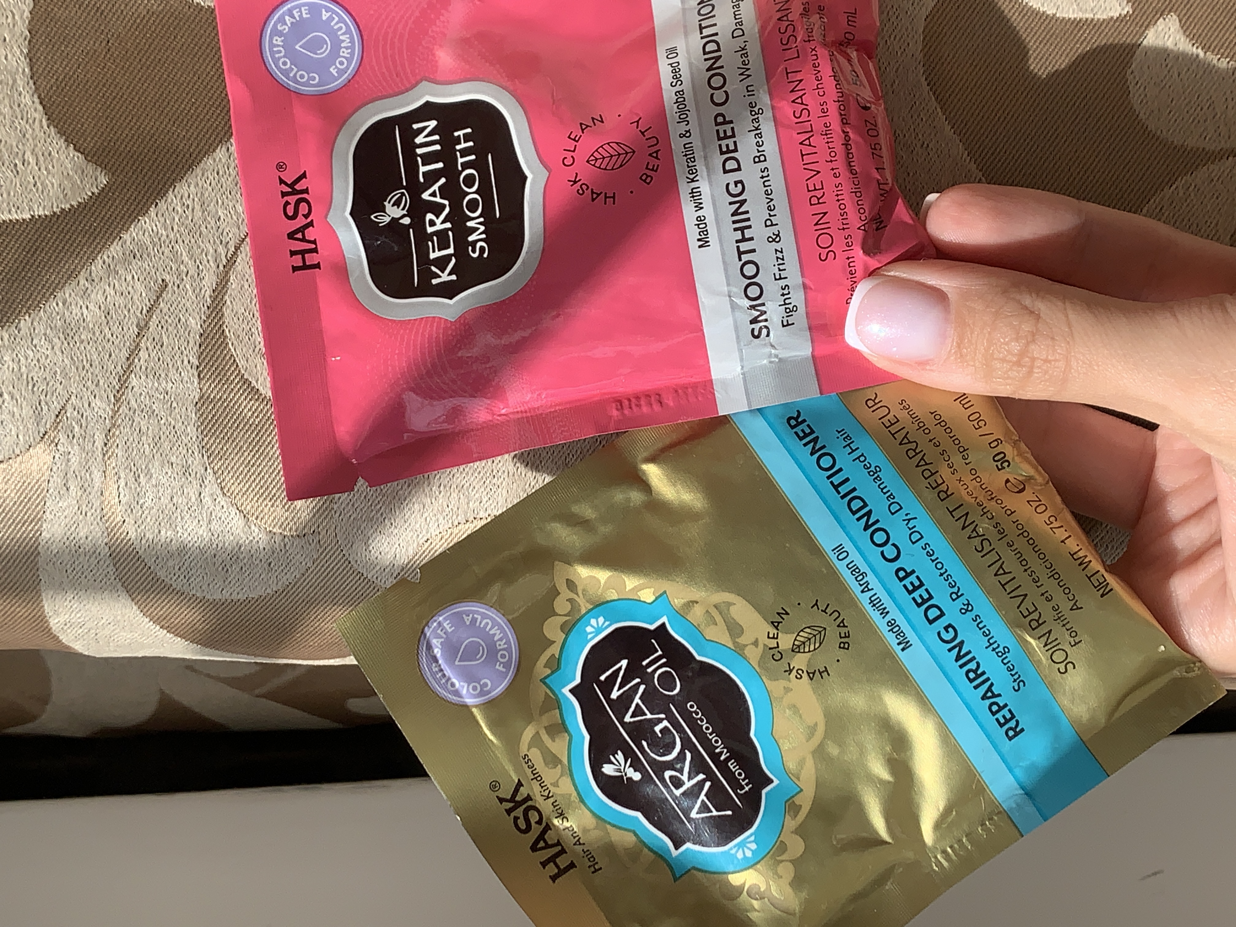 Hask Keratin Protein vs Argan Oil Conditioners