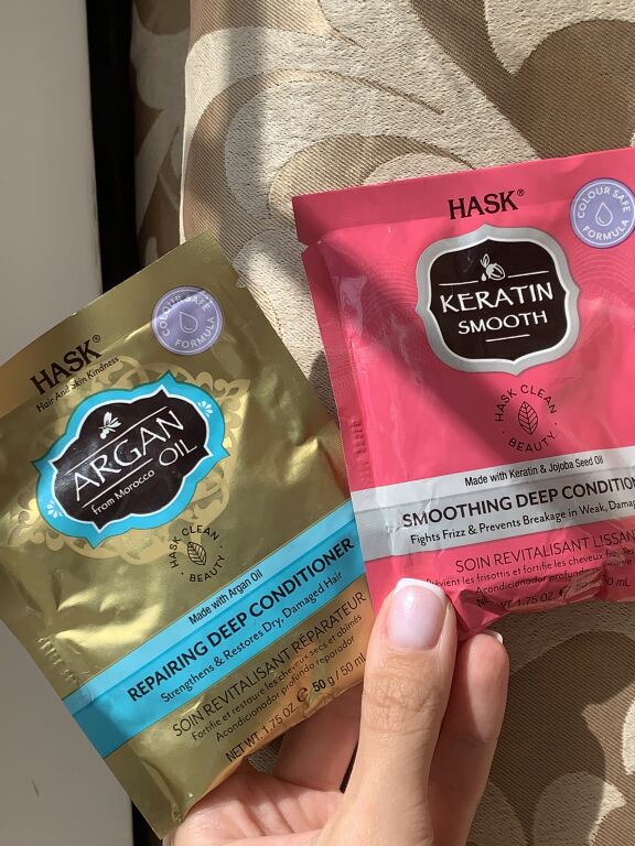 Hask Keratin Protein vs Argan Oil Conditioners