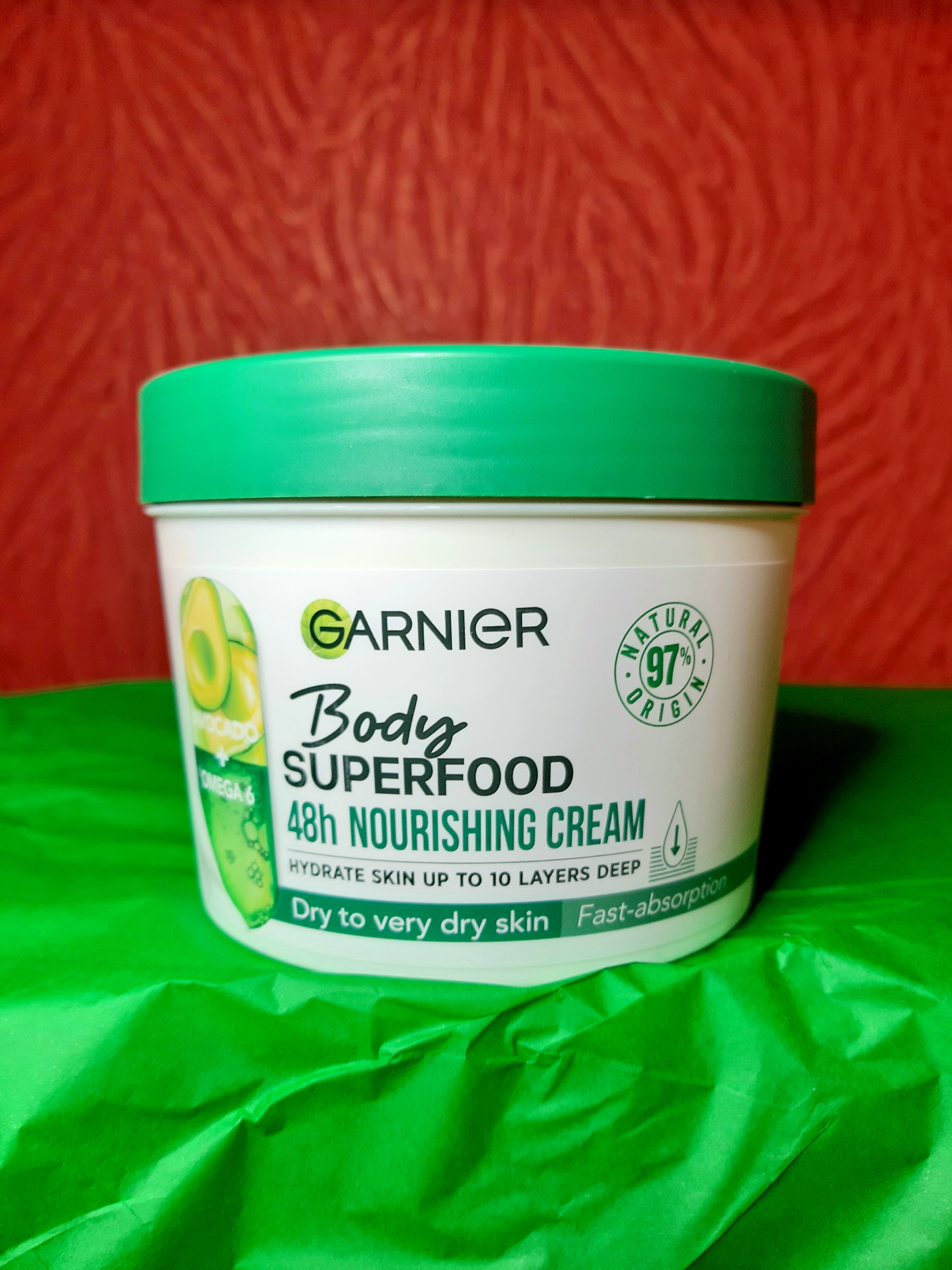 Garnier Body SuperFood Avocado Oil + Omega 6 Nourishing Cream Живильний крем для тіла для сухої та д