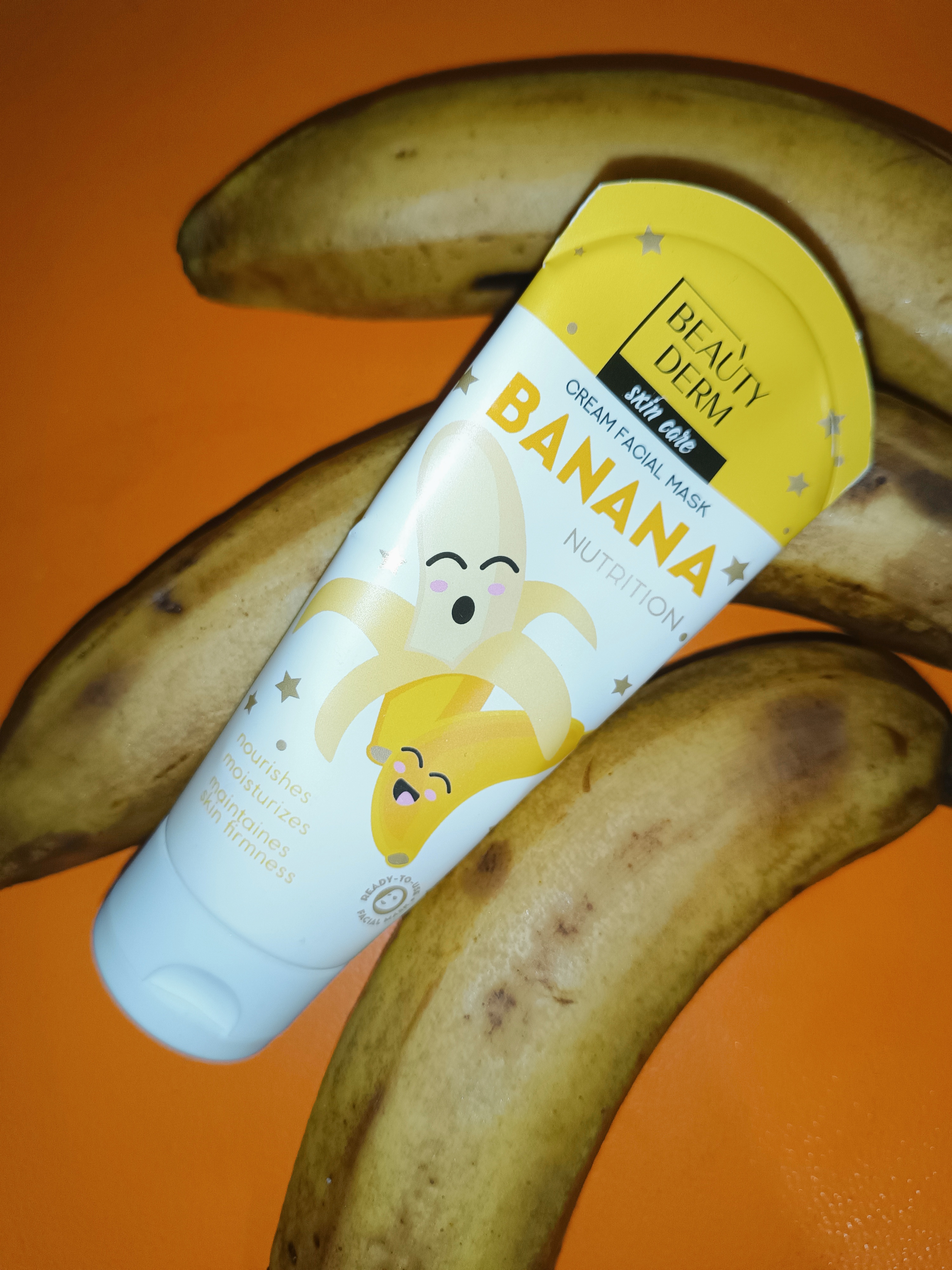 Косметична маска для обличчя BEAUTYDERM Banana Cream Facial Mask Бананове живлення, 75 мл