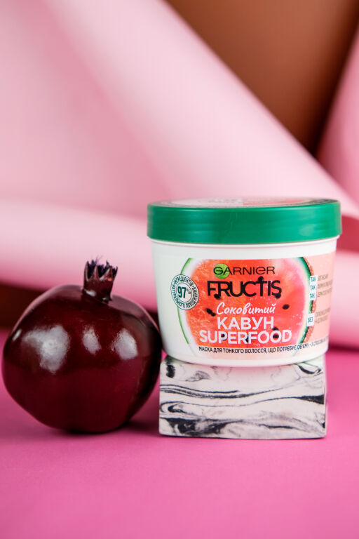 Garnier Fructis Superfood: Маска 3 в 1 "Соковитий кавун" для тонкого волосся