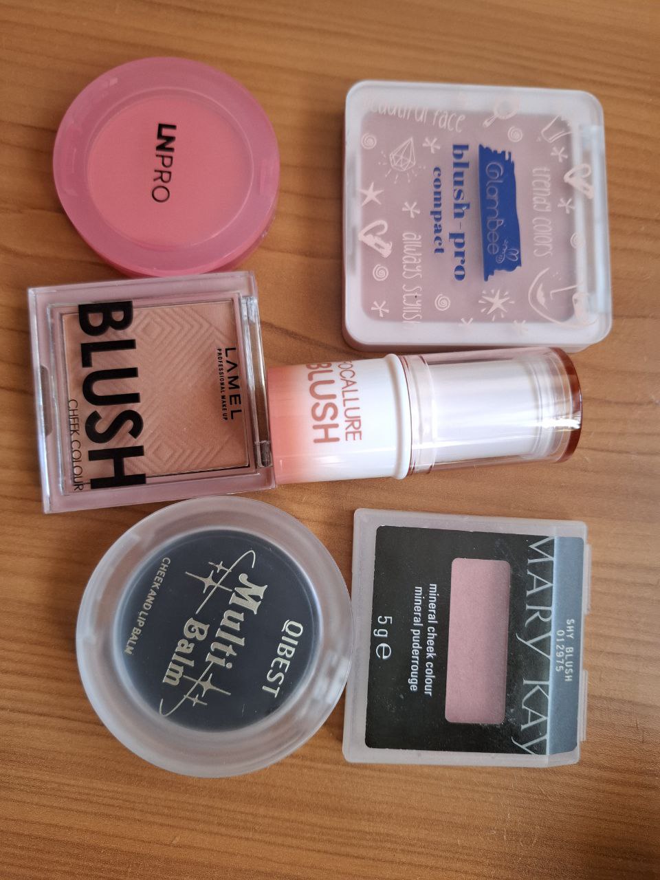 Рум'яшки lamel, Ln pro, Mary Kay, Glambee, Focallure, Qibest