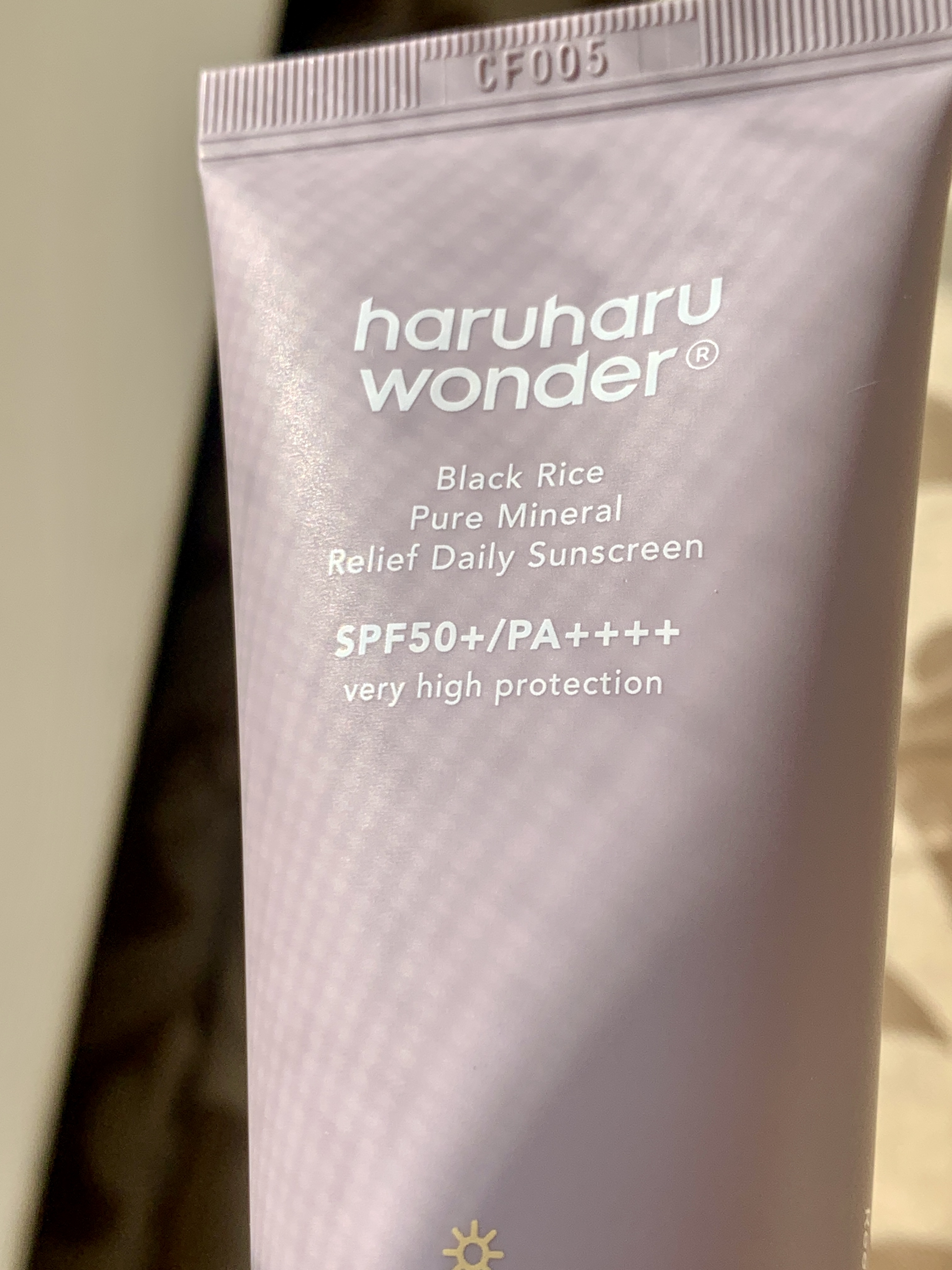 haruharu WONDER Black Rice Pure Mineral Relief Daily Sunscreen SPF50+ PA++++