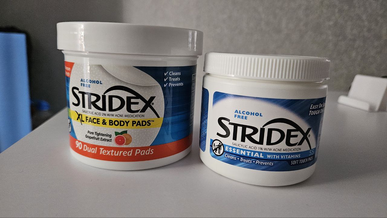 Американські диски Stridex з саліциловою кислотою. Як в них розібратись та які обрати