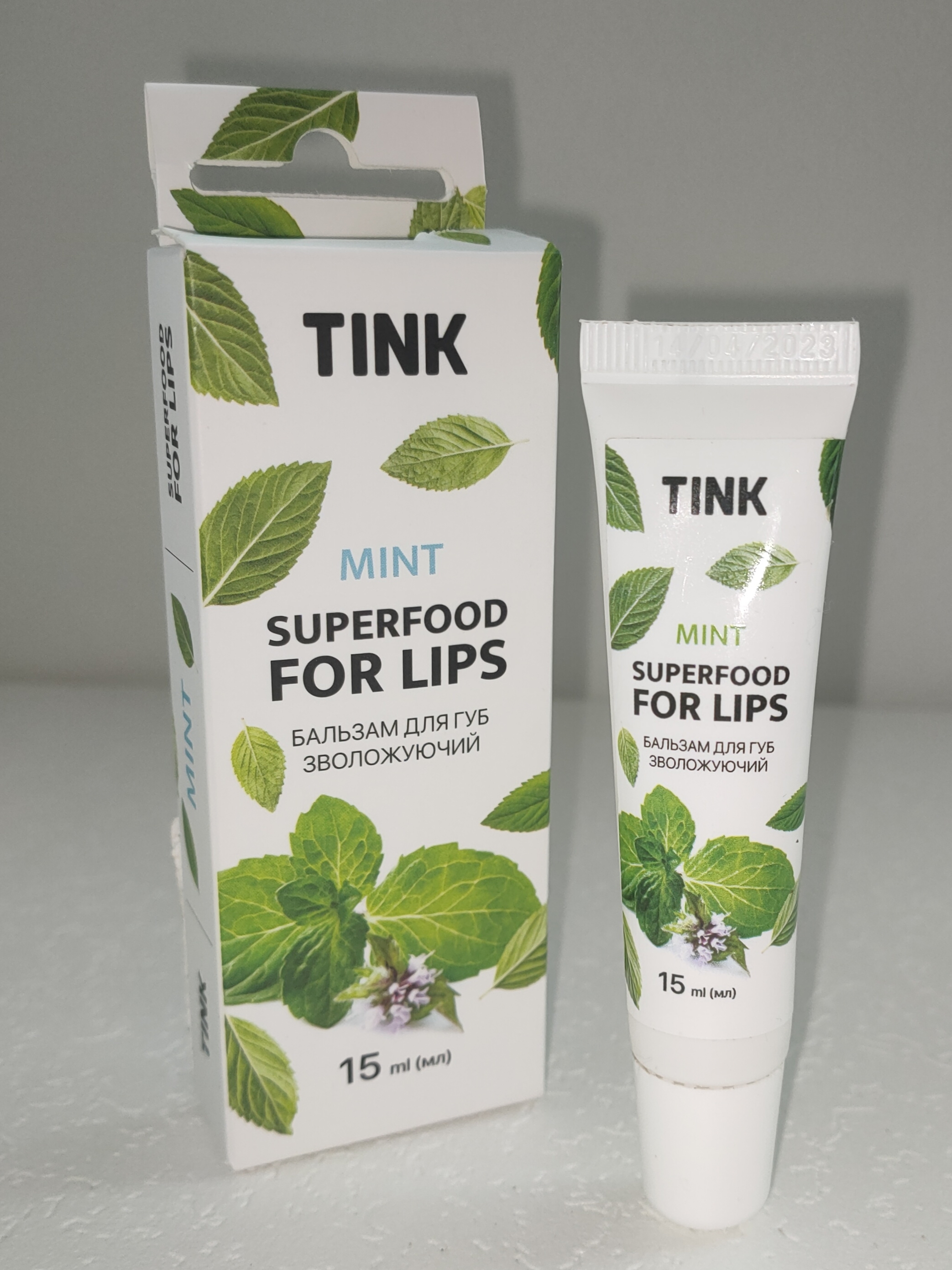 Охолоджувальний бальзам для губ "М'ята" Tink Superfood For Lips Mint