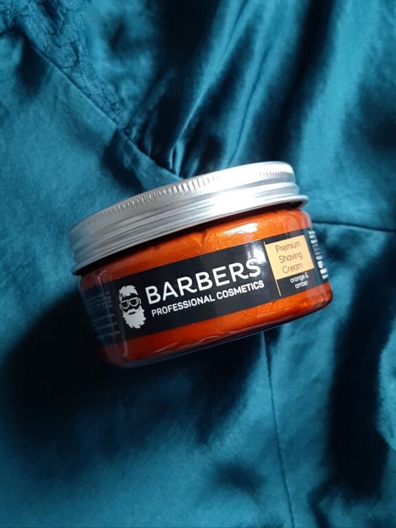 Крем для гоління зі зволожувальним ефектом Barbers Premium Shaving Cream Orange-Amber