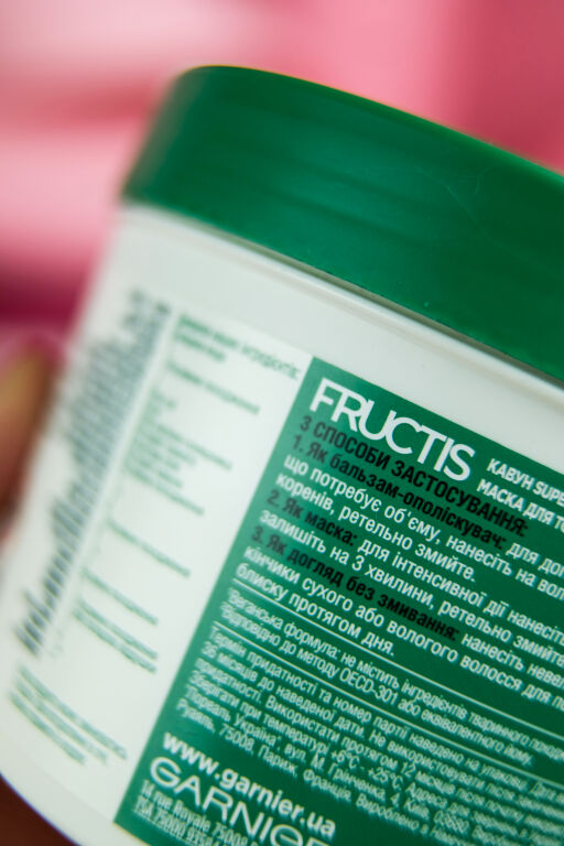 Garnier Fructis Superfood: Маска 3 в 1 "Соковитий кавун" для тонкого волосся