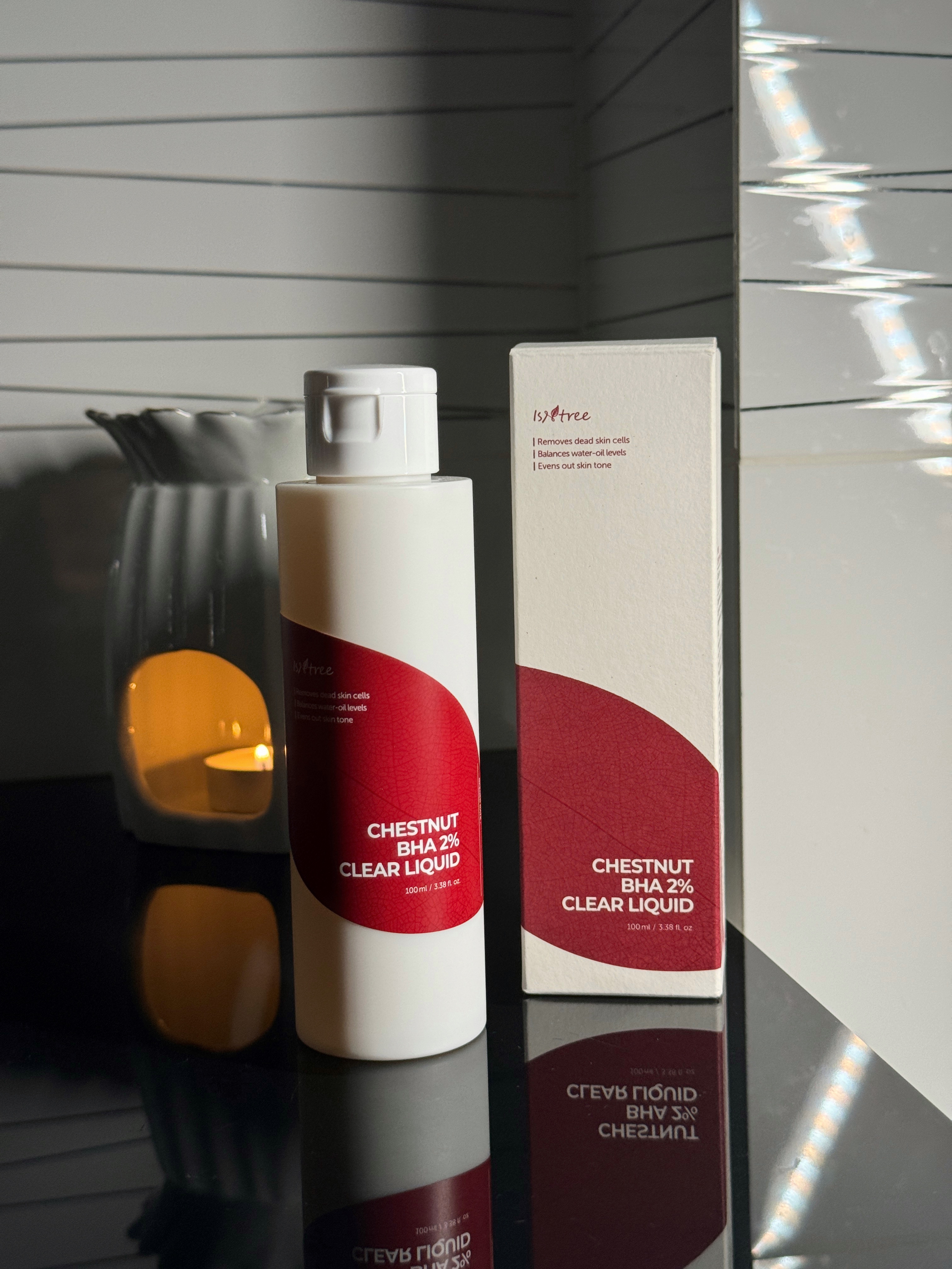 Тонер Isntree Chestnut BHA 2% Clear Liquid проти чорних цяток з саліциловою кислотою 2%