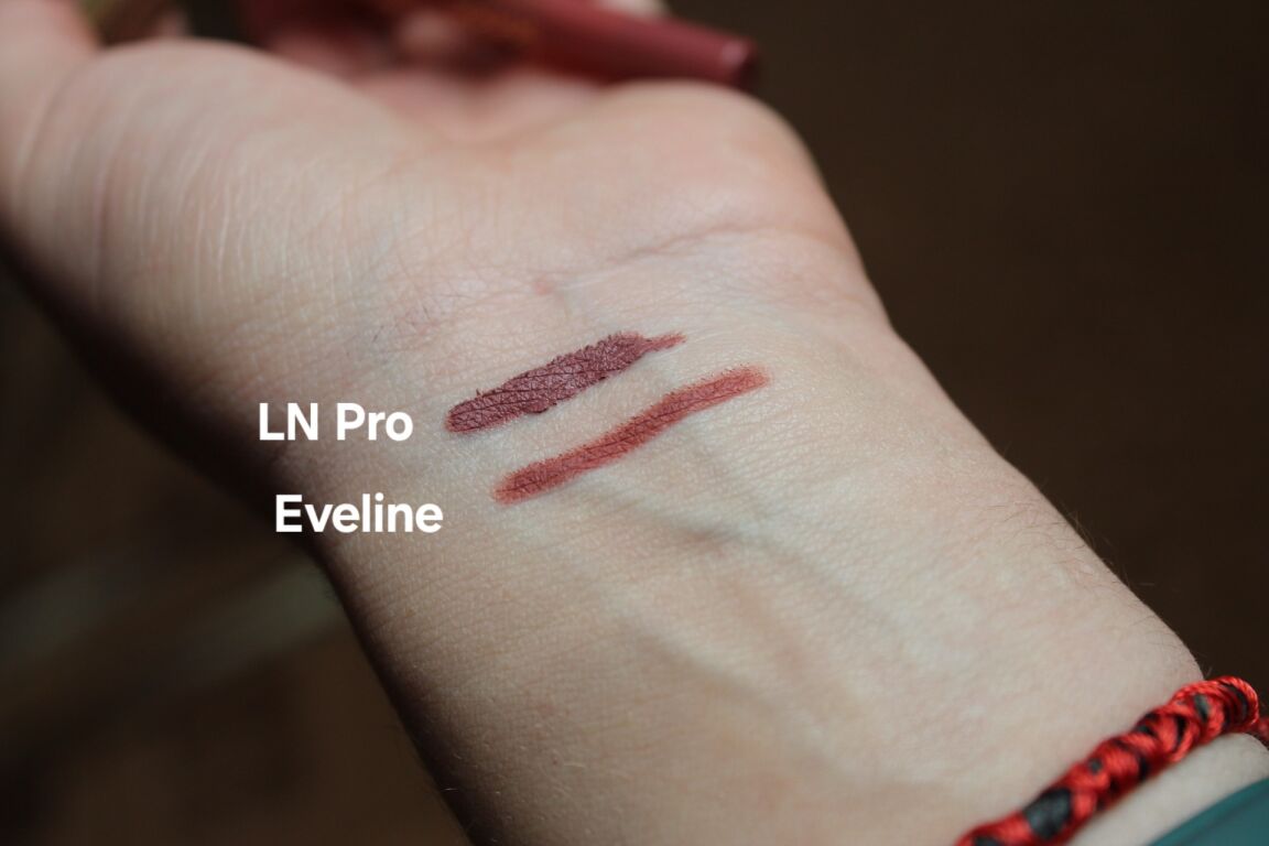 Допис порівняння LN Pro Filler Lip Liner та Eveline Cosmetics Variete Gel Lip Pencil Waterproof