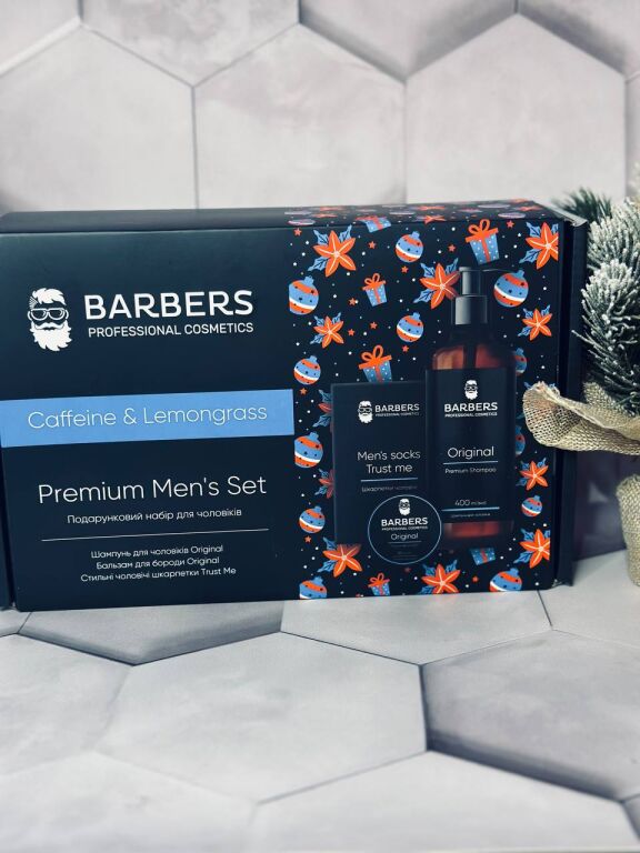 Barbers Mens Set Caffeine & Lemongrass