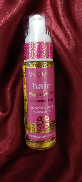 Сироватка для пошкодженого й тьмяного волосся з олією льону Ingrid Cosmetics Vegan Hair Serum Flaxse