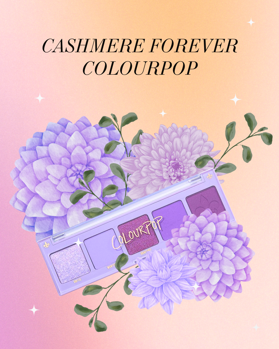 ✦ Палетка Cashemere Forever від ColourPop в зірчастих свотчах та з прикладами мейків ✦