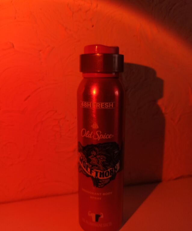 Old Spice Wolfthorn Deodorant Spray.
